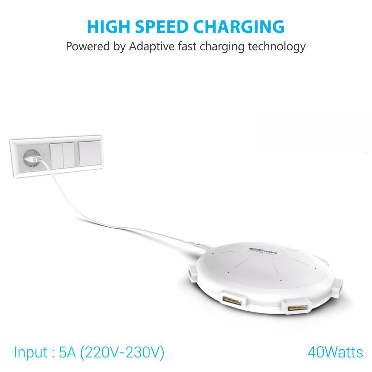 UFO USB Home Charger 6 Ports 8A Charging Station