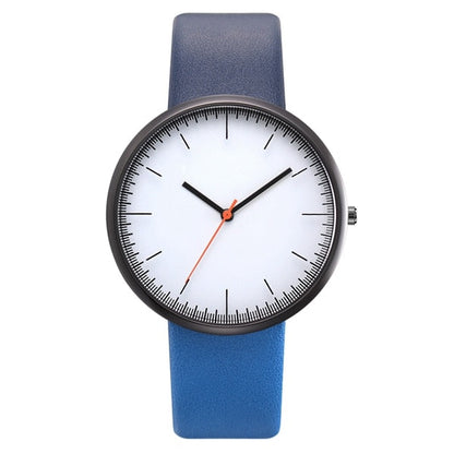 Women Watch Gray Contrast Leather