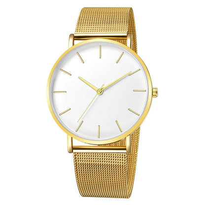 Modern Quartz Watch Women Mesh Stainless Steel Bracelet