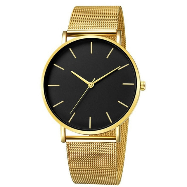 Modern Quartz Watch Women Mesh Stainless Steel Bracelet