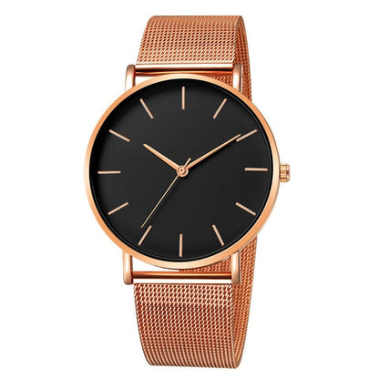 Modern Quartz Watch Women Mesh Stainless Steel Bracelet