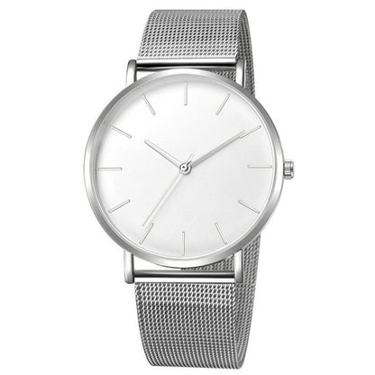 Modern Quartz Watch Women Mesh Stainless Steel Bracelet