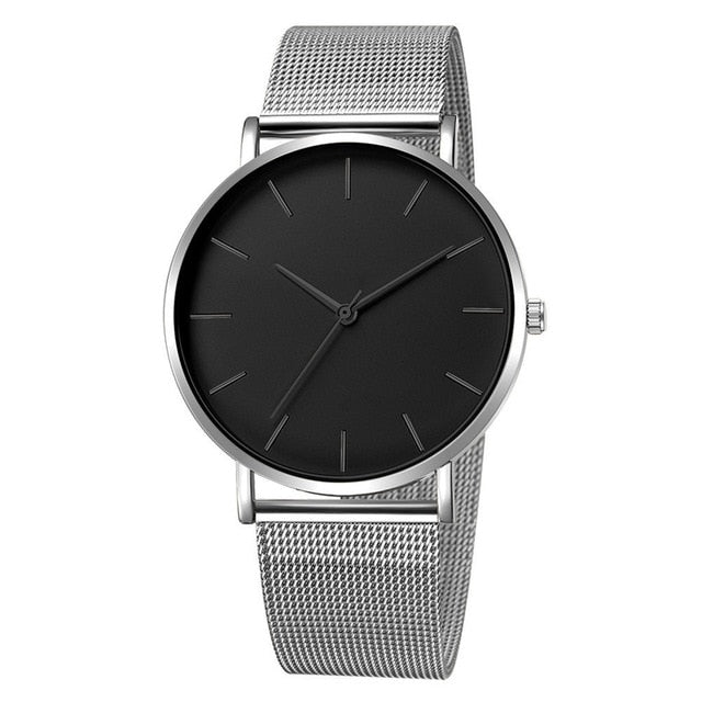 Modern Quartz Watch Women Mesh Stainless Steel Bracelet